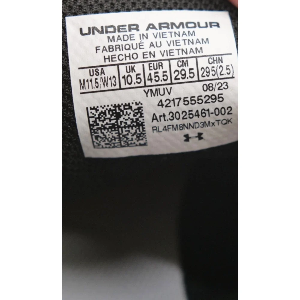 Under Armour Kick Sprint 4 Track Spikes Shoes Black White 3025461-002 Men 11.5